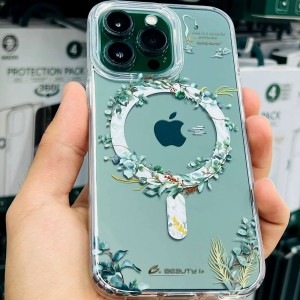 قاب مگ سیف نیچر گرین لاین مدل آیفون iPhone 13 Pro