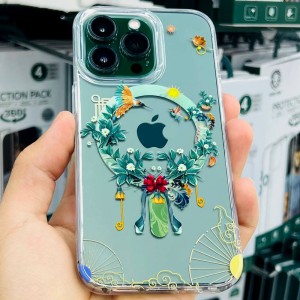 قاب مگ سیف نیچر گرین لاین مدل آیفون iPhone 13 Pro Max