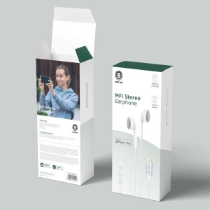 هندزفری باسیم گرین لاین MFI Mono Earphone با کانکتور لایتنینگ