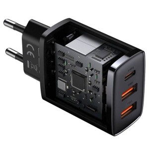 شارژر دیواری بیسوس Compact Quick Charger 2U+C CCCP30UE توان 30 وات