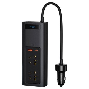 اینورتر فندکی ماشین بیسوس Power Inverter BS-CI15-02A توان 150 وات ولتاژ 220 ولت