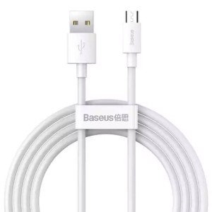 کابل شارژ USB به microUSB بیسوس مدل Simple Wisdom TZCAMZJ-02 طول 1.5 متر بسته 2 عددی