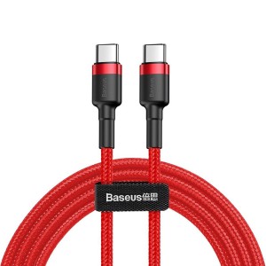 کابل شارژ USB-C به USB-C بیسوس مدل Cafule CATKLF-GG1 طول 1 متر توان 60 وات