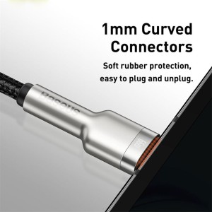 کابل شارژ USB به Type-C بیسوس مدل Cafule Metal CAKF000001 طول 25 سانتی متر توان 66 وات