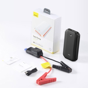 پاوربانک و جامپ استارتر خودرو بیسوس Super Energy CRJS01-02 با ظرفیت 8000 میلی آمپر