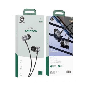 هندزفری با سیم گرین لاین مدل Metal Earphones با کانکتور AUX