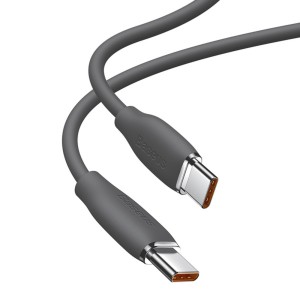 کابل شارژ USB-C به USB-C بیسوس مدل Jelly Liquid Silica CAGD030101 طول 2 متر توان 100 وات