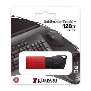فلش مموری USB 3.2 کینگستون مدل KINGSTON EXODIA M ظرفیت 128 گیگابایت