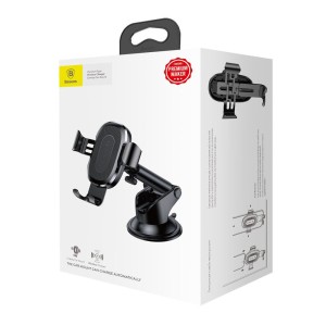پایه نگهدارنده و شارژ بی سیم داخل خودرو بیسوس WXYL-01 توان 10 وات