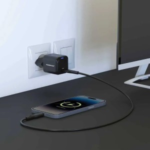 شارژر دیواری پاورولوژی مدل EU Ultra-Compact PD توان 20 وات