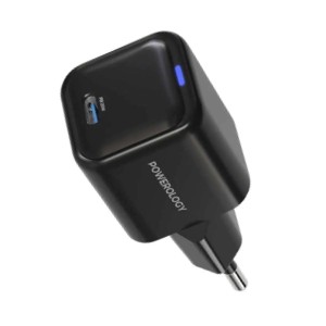 شارژر دیواری پاورولوژی مدل EU Ultra-Compact GaN Charger PWCUQC015 توان 20 وات