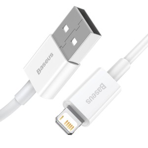 کابل شارژ USB به لایتنینگ بیسوس مدل Superior CALYS-C01 طول 2 متر توان 2.4 آمپر