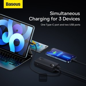 پاوربانک بیسوس مدل Adaman2 Digital Display Fast Charge PPADM2-10 ظرفیت 10000 میلی آمپر توان 30 وات