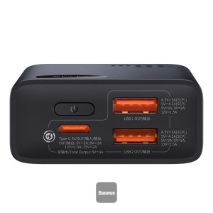 پاوربانک بیسوس مدل Adaman2 Digital Display Fast Charge PPADM2-10 ظرفیت 10000 میلی آمپر توان 30 وات