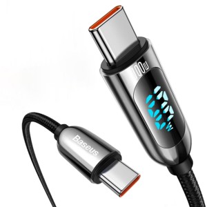 کابل شارژ USB-C به USB-C بیسوس مدل Display Fast Charging CATSK-B01 طول 1 متر توان 100 وات