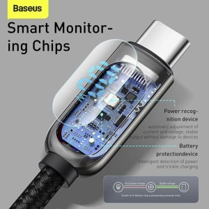 کابل شارژ Type-C به Type-C بیسوس مدل Display Fast Charging CATSK-B01 طول 1 متر توان 100 وات