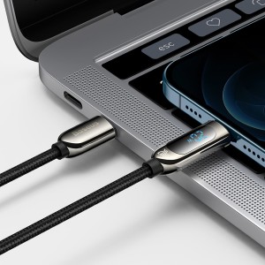 کابل شارژ Type-C به لایتنینگ بیسوس مدل Display Fast Charging CATLSK-01 طول 1 متر توان 20 وات