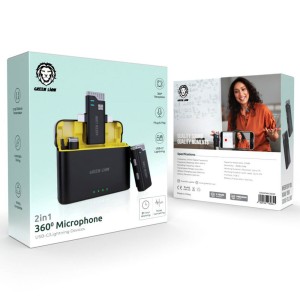 میکروفون یقه ای بی سیم گرین لاین مدل Green Lion 2 in 1 360 Microphone