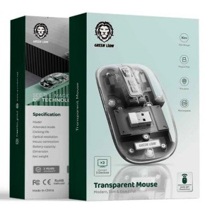 ماوس بی سیم شفاف گرین لاین Green Lion Transparent Mouse Wireless Mouse