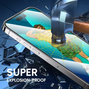 گلس شفاف لبه سیلیکونی گرین لاین 3D Silicone Plus آیفون iPhone 15 Pro