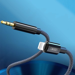 کابل تبدیل لایتنینگ به AUX ایکس او مدل R211A طول 1 متر
