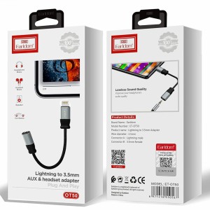 مبدل لایتنینگ به جک 3.5 میلی متری ارلدام مدل OT50