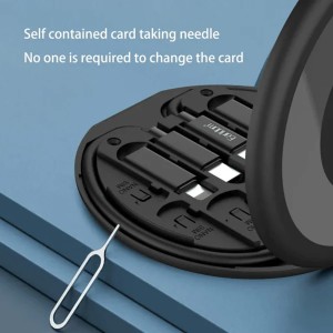 کابل تبدیل Type-C به Type-C / لایتنینگ / USB / micro USB ارلدام مدل TC20 طول 0.29 متر توان 60 وات