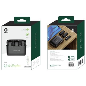 میکروفون یقه ای بی سیم گرین لاین مدل Green Lion 2 in 1 Wireless Microphone