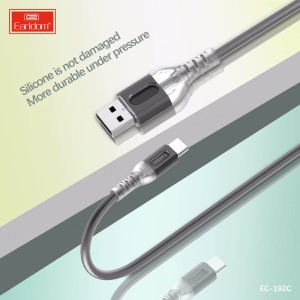 کابل شارژ USB به Type-C ارلدام مدل EC-192C طول 1 متر توان 3 آمپر
