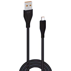 کابل شارژ USB به Type-C کی ام مدل KM-T02 طول 1 متر توان 3.1 آمپر