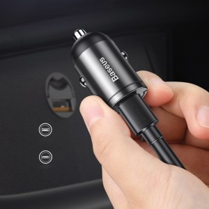 شارژر فندکی سریع با کابل بیسوس Baseus Tiny Star Mini pps Quick Charger Suit