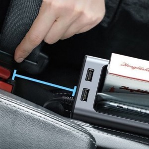 جعبه نظم دهنده داخل خودرو بیسوس Baseus Deluxe Metal Armrest Console Organizer