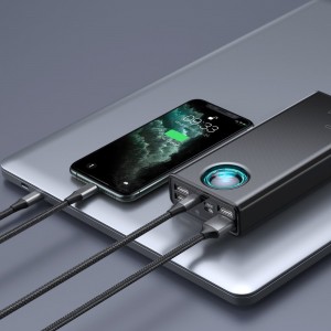 پاوربانک ۳۰۰۰۰ فست شارژ بیسوس ۶۵ وات Baseus Amblight Digital Display QuickCharge PowerBank 65W 30000mAh