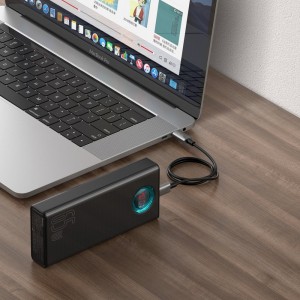 پاوربانک ۳۰۰۰۰ فست شارژ بیسوس ۶۵ وات Baseus Amblight Digital Display QuickCharge PowerBank 65W 30000mAh