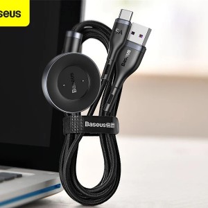 کابل تایپ سی و داک شارژ ساعت بیسوس Baseus Cafule One-for-two Data Cable USB to C+ Watch Charging Dock