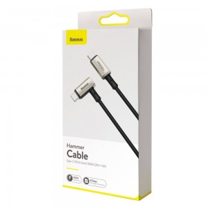 کابل شارژ سریع و انتقال داده تایپ سی به تایپ سی بیسوس Baseus Hammer Type-c PD Cable 1.5M