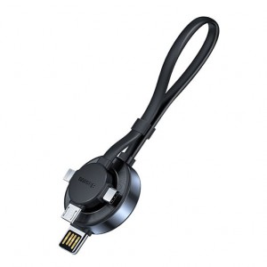کابل سه سر و شارژر وایرلس اپل واچ بیسوس Baseus Star Ring 4in1 Cable Apple Watch Wireless Charger
