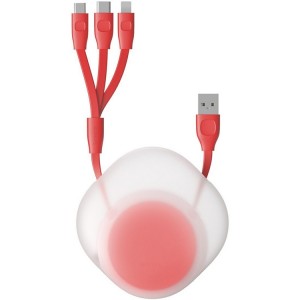 کابل سه سر Baseus Lets go Little Reunion CAMLT-TY24 توان 3 آمپر طول 0.85 متر دارای سیم جمع کن