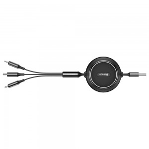 کابل شارژ و انتقال داده سه سر بیسوس Baseus Golden Loop Cable 1.2m