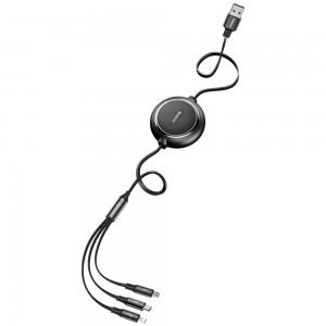 کابل شارژ و انتقال داده سه سر بیسوس Baseus Golden Loop Cable 1.2m