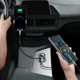 شارژر فندکی بلوتوثی با قابلیت پخش موسیقی بیسوس |Baseus Enjoy Car Wireless LED FM Transmitter Modulator Auto MP3 Player Bluetooth