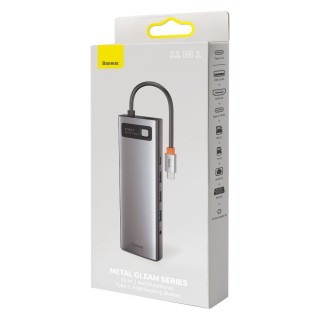 هاب 11 پورت بیسوس Baseus Metal Gleam 11 in 1 Multifunctional Type-C HUB 100W CAHUB-CT0G