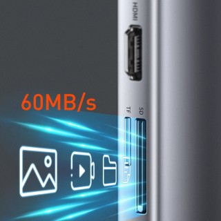 هاب 11 پورت بیسوس Baseus Metal Gleam 11 in 1 Multifunctional Type-C HUB 100W CAHUB-CT0G