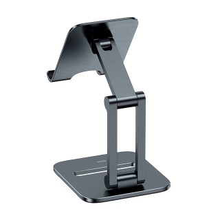 هولدر رومیزی موبایل بیسوس Baseus Desktop Biaxial Foldable metal smartphone stand gray LUSZ000013