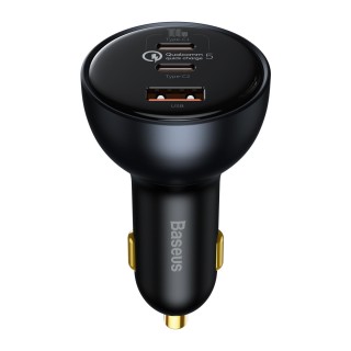 Baseus fast USB / USB car charger Type C 160W PPS Quick Charge 5 PD gray