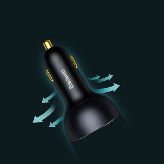 Baseus fast USB / USB car charger Type C 160W PPS Quick Charge 5 PD gray
