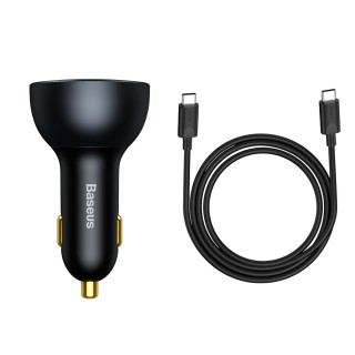 Baseus fast USB / USB car charger Type C 160W PPS Quick Charge 5 PD gray