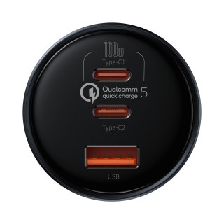 Baseus fast USB / USB car charger Type C 160W PPS Quick Charge 5 PD gray