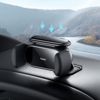 Baseus Steel Cannon Pro solar automatic cockpit car holder black