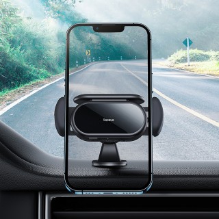 Baseus Steel Cannon Pro solar automatic cockpit car holder black